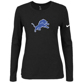 Women's Nike Detroit Lions Of The City Long Sleeve Tri-Blend NFL T-Shirt Black