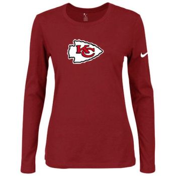Women's Nike Kansas City Chiefs Of The City Long Sleeve Tri-Blend NFL T-Shirt Red