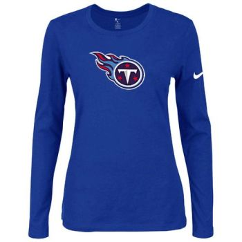 Women's Nike Tennessee Titans Of The City Long Sleeve Tri-Blend NFL T-Shirt Blue
