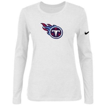 Women's Nike Tennessee Titans Of The City Long Sleeve Tri-Blend NFL T-Shirt White