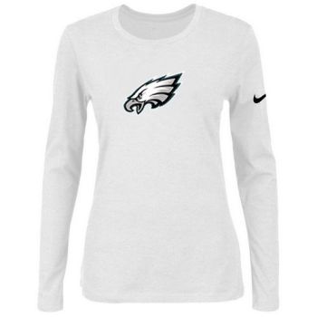 Women's Nike Philadelphia Eagles Of The City Long Sleeve Tri-Blend NFL T-Shirt White
