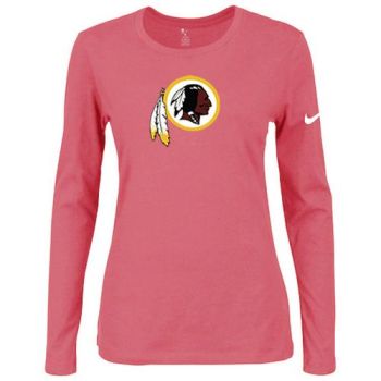 Women's Nike Washington Redskins Of The City Long Sleeve Tri-Blend NFL T-Shirt Pink