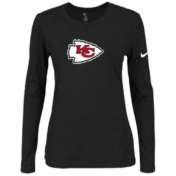 Women's Nike Kansas City Chiefs Of The City Long Sleeve Tri-Blend NFL T-Shirt Black