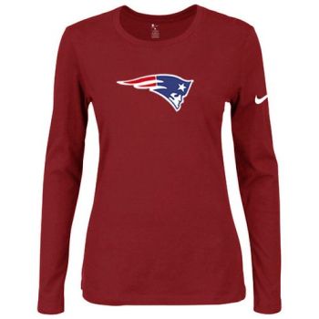 Women's Nike New England Patriots Of The City Long Sleeve Tri-Blend NFL T-Shirt Red