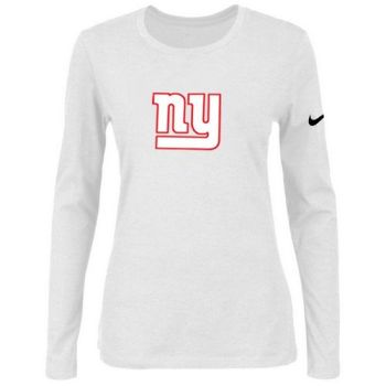 Women's Nike New York Giants Of The City Long Sleeve Tri-Blend NFL T-Shirt White
