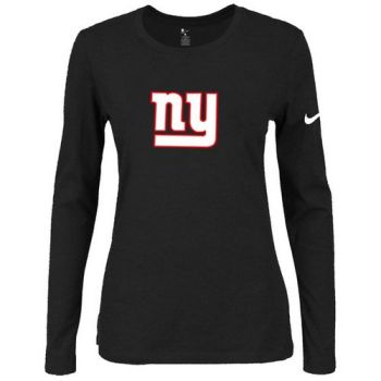 Women's Nike New York Giants Of The City Long Sleeve Tri-Blend NFL T-Shirt Black