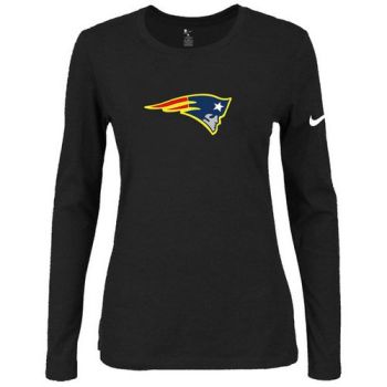 Women's Nike New England Patriots Of The City Long Sleeve Tri-Blend NFL T-Shirt Black-2