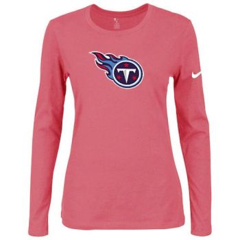 Women's Nike Tennessee Titans Of The City Long Sleeve Tri-Blend NFL T-Shirt Pink