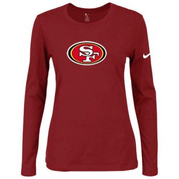 Women's Nike San Francisco 49ers Of The City Long Sleeve Tri-Blend NFL T-Shirt Red