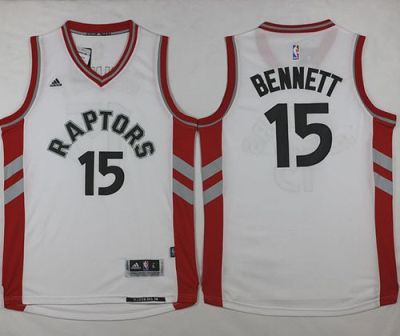 Toronto Raptors #15 Anthony Bennett White Stitched NBA Jersey