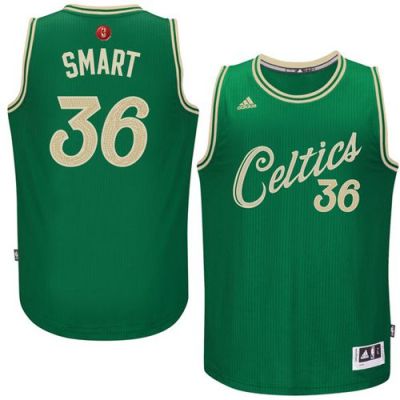 Boston Celtics #36 Marcus Smart Green 2015-2016 Christmas Day Stitched NBA Jersey