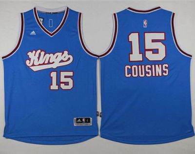 Sacramento Kings #15 DeMarcus Cousins New Light Blue Stitched NBA Jersey