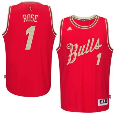 Chicago Bulls #1 Derrick Rose Red 2015-2016 Christmas Day Stitched NBA Jersey