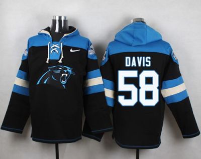 Nike Carolina Panthers #58 Thomas Davis Black Player Pullover NFL Hoodie