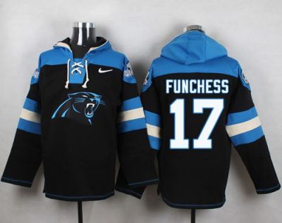Nike Carolina Panthers #17 Devin Funchess Black Player Pullover NFL Hoodie