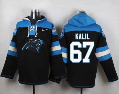 Nike Carolina Panthers #67 Ryan Kalil Black Player Pullover NFL Hoodie