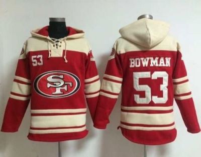Nike San Francisco 49ers #53 NaVorro Bowman Red Sawyer Hooded Sweatshirt NFL Hoodie