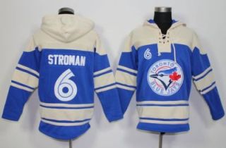 Toronto Blue Jays #6 Marcus Stroman Blue Sawyer Hooded Sweatshirt MLB Hoodie