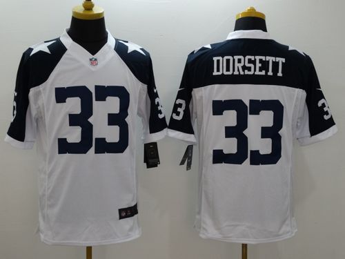 Nike Dallas Cowboys #33 Tony Dorsett White Thanksgiving Throwback Men's Stitched NFL Limited Jersey