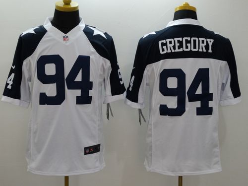 Nike Dallas Cowboys #94 Randy Gregory White Thanksgiving Throwback Men's Stitched NFL Limited Jersey