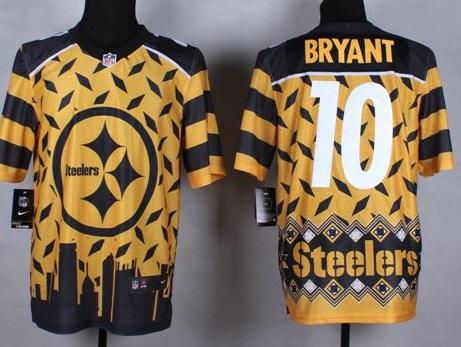 Nike Pittsburgh Steelers #10 Martavis Bryant Gold Men's Stitched NFL Elite Noble Fashion Jersey