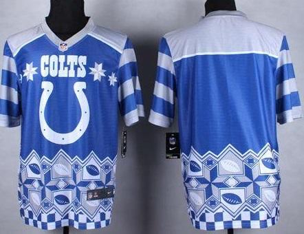 Nike Indianapolis Colts Blank Royal Blue Men's Stitched NFL Elite Noble Fashion Jersey