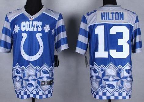 Nike Indianapolis Colts #13 T.Y. Hilton Royal Blue Men's Stitched NFL Elite Noble Fashion Jersey