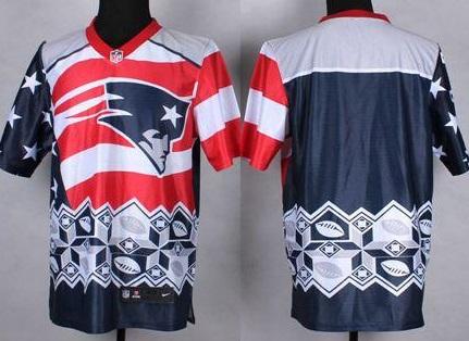 Nike New England Patriots Blank Navy Blue Men's Stitched NFL Elite Noble Fashion Jersey