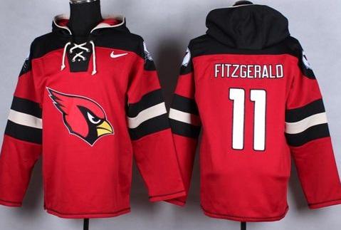 Nike Arizona Cardinals #11 Larry Fitzgerald Red Player Pullover NFL Hoodie