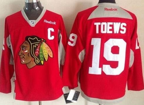 Chicago Blackhawks #19 Jonathan Toews Red Hockey Fights Cancer Stitched NHL Jersey