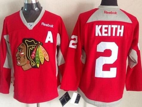Chicago Blackhawks #2 Duncan Keith Red Hockey Fights Cancer Stitched NHL Jersey