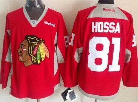 Chicago Blackhawks #81 Marian Hossa Red Hockey Fights Cancer Stitched NHL Jersey