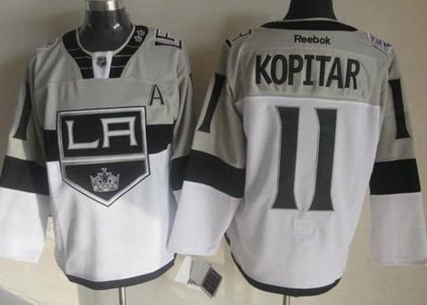 Los Angeles Kings #11 Anze Kopitar White Grey 2015 Stadium Series Stitched NHL Jersey