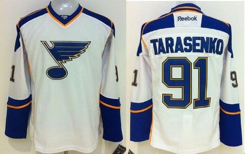 St. Louis Blues #91 Vladimir Tarasenko White Away Stitched NHL Jersey