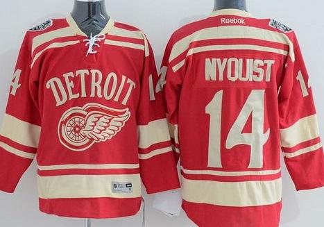 Detroit Red Wings #14 Gustav Nyquist Red 2014 Winter Classic Stitched NHL Jersey