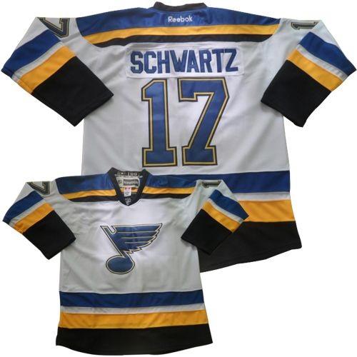 St. Louis Blues #17 Jaden Schwartz New White Road Stitched NHL Jersey