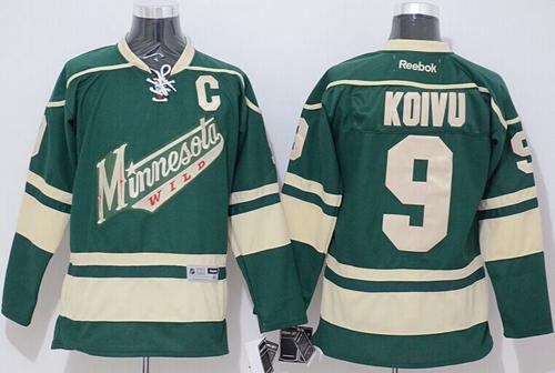 Minnesota Wild #9 Mikko Koivu Stitched Green NHL Jersey