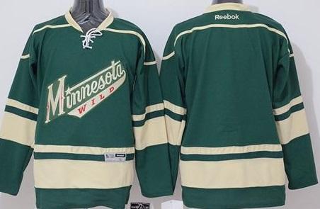 Minnesota Wild Blank Stitched Green NHL Jersey