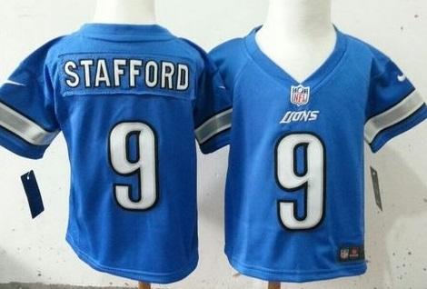 Toddler Nike Detroit Lions #9 Matthew Stafford Blue Team Color Stitched NFL Elite Jersey