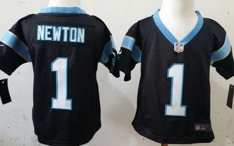 Toddler Nike Carolina Panthers #1 Cam Newton Black Team Color Stitched NFL Jersey