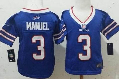 Toddler Nike Buffalo Bills #3 EJ Manuel Royal Blue Team Color Stitched NFL Jersey