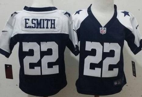 Toddler Nike Dallas Cowboys #22 Emmitt Smith Navy Blue Thanksgiving Stitched NFL jersey