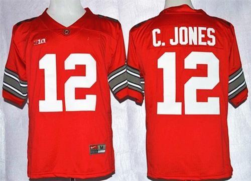 Ohio State Buckeyes 12 Cardale Jones Red Diamond Quest Stitched NCAA Jersey
