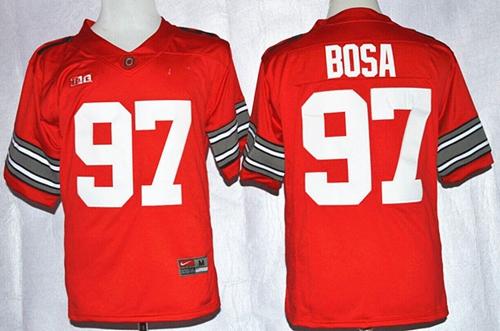 Ohio State Buckeyes 97 Joey Bosa Red Diamond Quest Stitched NCAA Jersey
