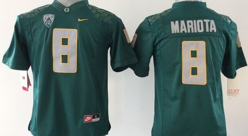 Youth Oregon Ducks #8 Marcus Mariota Dark Green Stitched NCAA Jersey