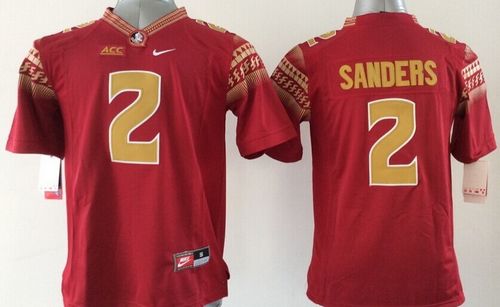 Youth Florida State Seminoles #2 Deion Sander Red Limited Stitched NCAA Jersey