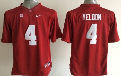 Youth Alabama Crimson Tide #4 T.J Yeldon Red Stitched NCAA Jersey