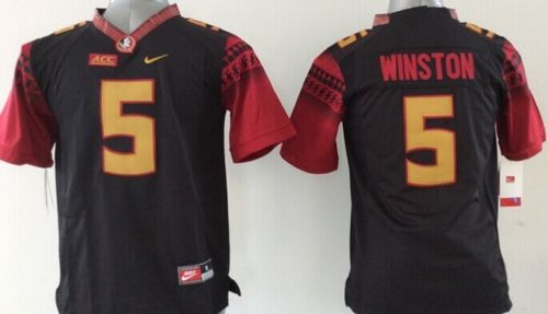 Youth Florida State Seminoles #5 Jameis Winston Black Limited Stitched NCAA Jersey