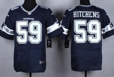 Nike Dallas Cowboys #59 Anthony Hitchens Navy Blue Team Color Men's Stitched NFL Elite Jersey