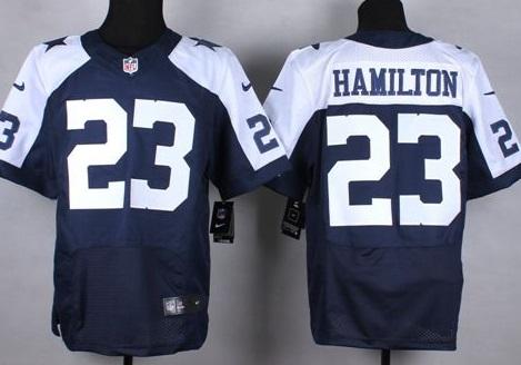 Nike Dallas Cowboys #23 Jakar Hamilton Navy Blue Thanksgiving Throwback Men's Stitched NFL Elite jersey